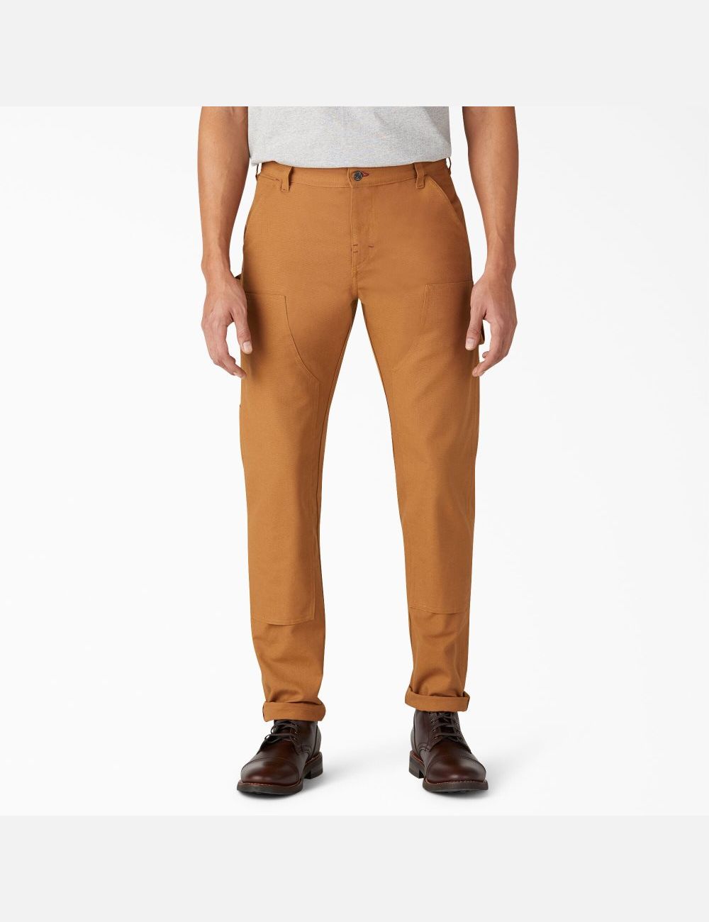 Rinsed Brown Duck Dickies 1922 Double Knee Pants | 215RFWOAU