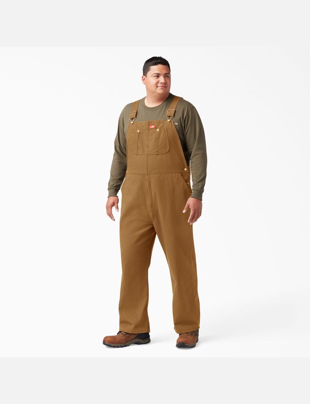 Rinsed Brown Duck Dickies Classic Coveralls & Overalls | 485OUDLVS