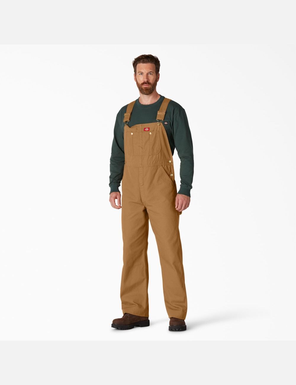 Rinsed Brown Duck Dickies Classic Coveralls & Overalls | 485OUDLVS