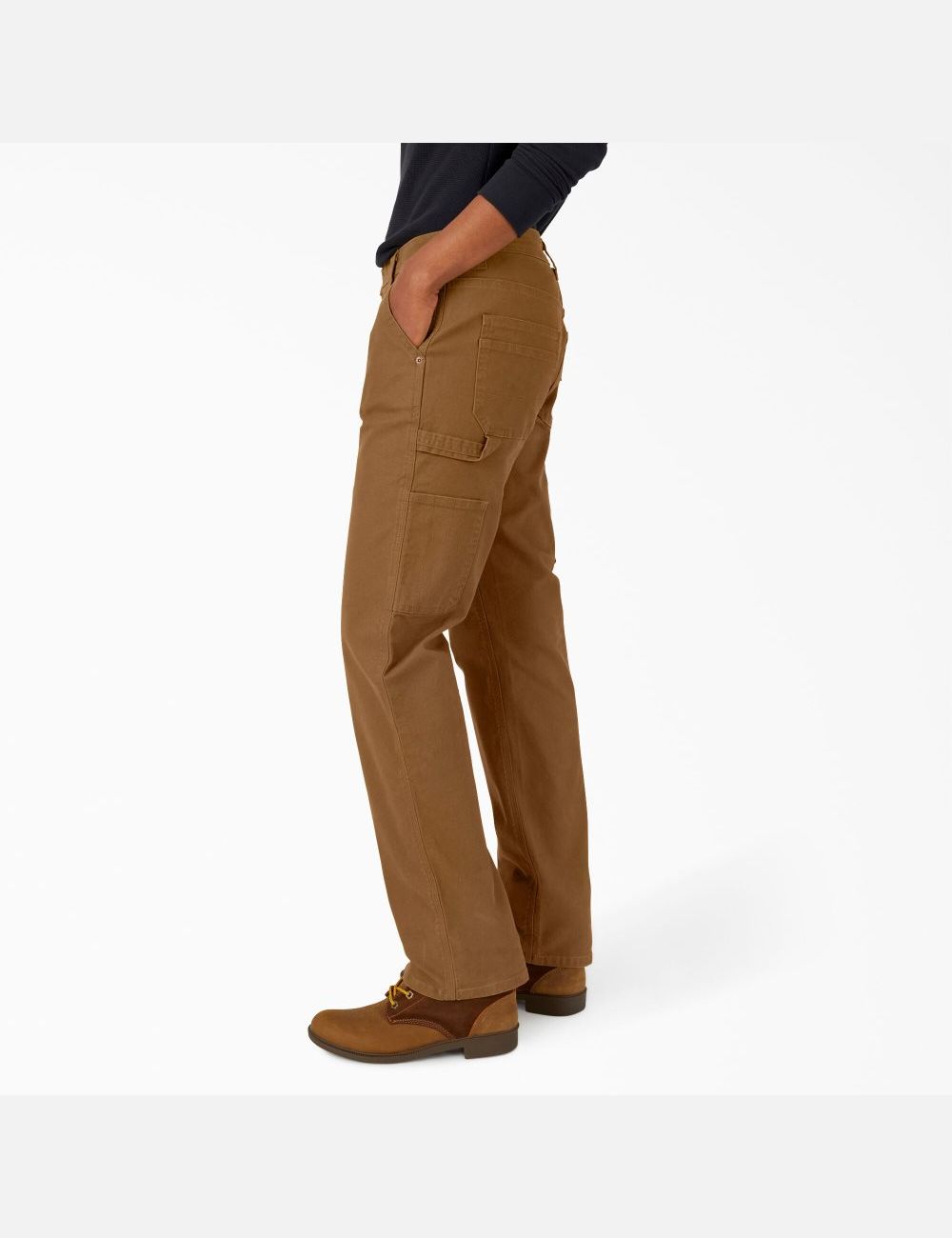 Rinsed Brown Duck Dickies Duck Carpenter Pants | 271XNGPHY