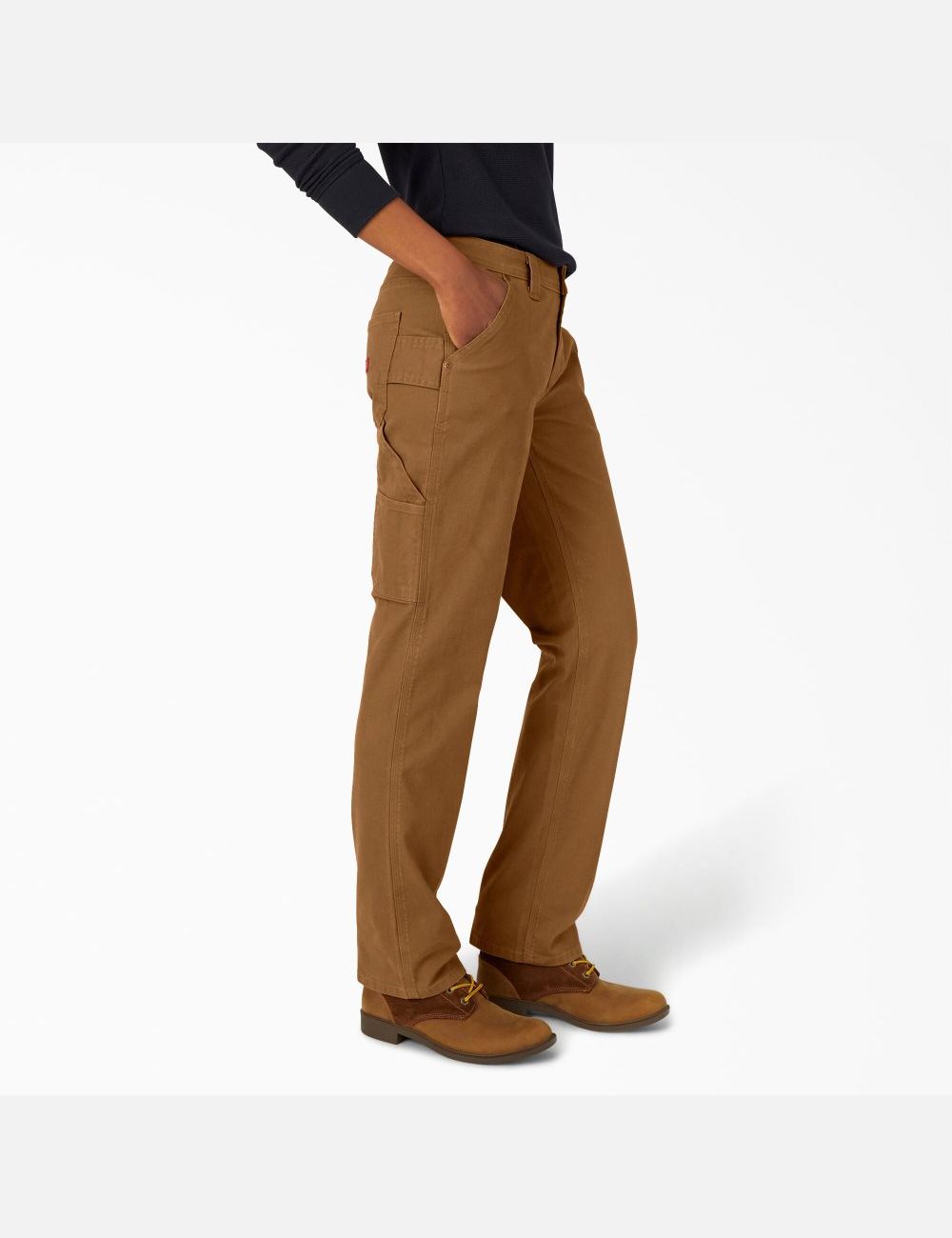 Rinsed Brown Duck Dickies Duck Carpenter Pants | 271XNGPHY