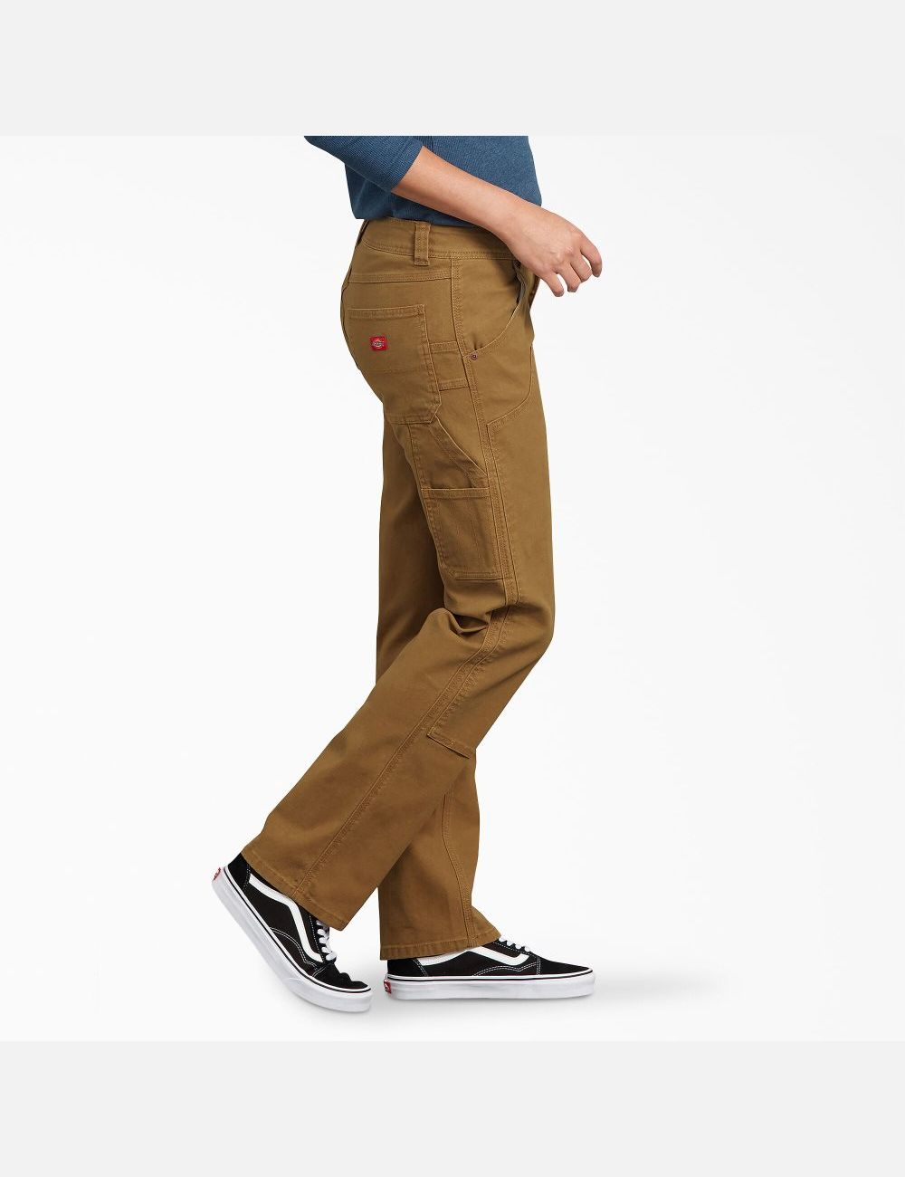 Rinsed Brown Duck Dickies Duck Double-Front Carpenter Pants | 143KSNAOU