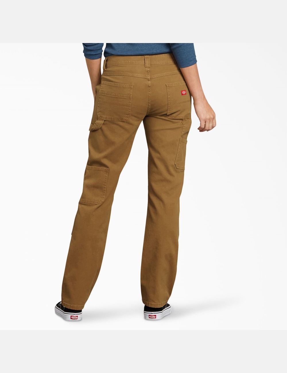 Rinsed Brown Duck Dickies Duck Double-Front Carpenter Pants | 143KSNAOU