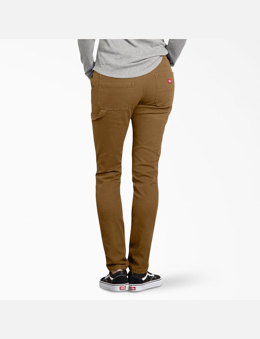 Rinsed Brown Duck Dickies Duck Slim Carpenter Pants | 296ECAGPS