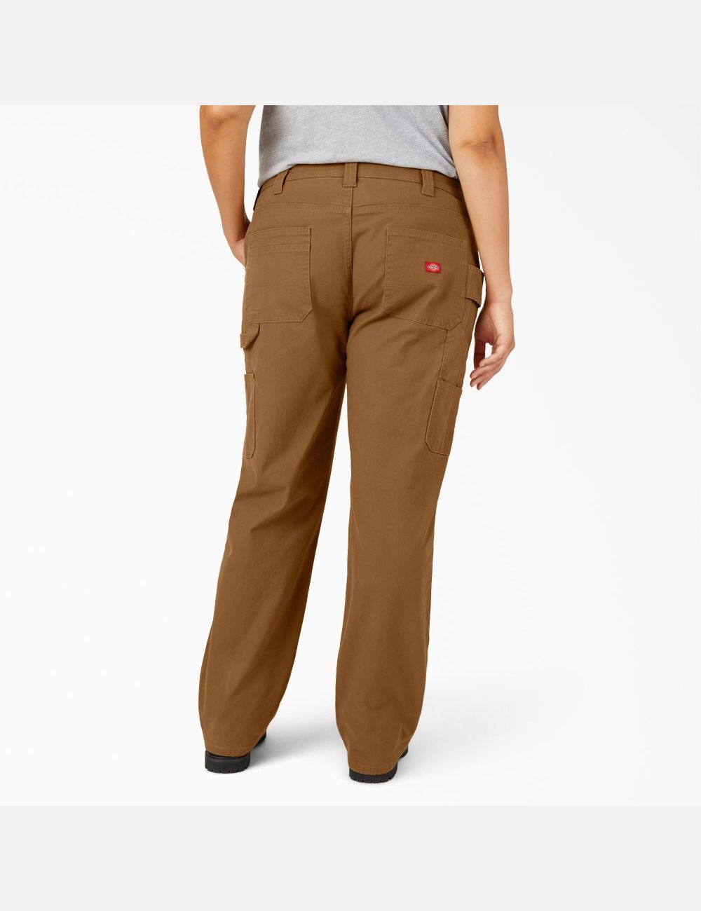 Rinsed Brown Duck Dickies Plus Duck Carpenter Pants | 431OKQDXH