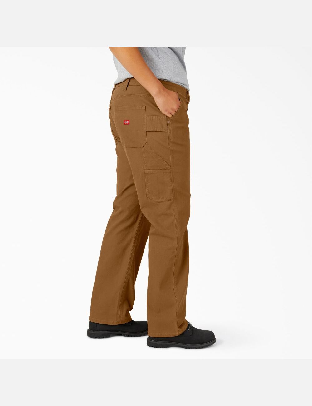 Rinsed Brown Duck Dickies Plus Duck Carpenter Pants | 431OKQDXH