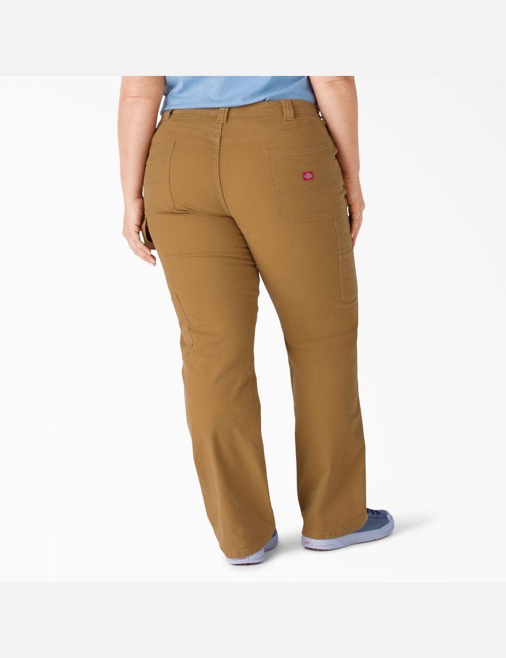 Rinsed Brown Duck Dickies Plus Duck Double-Front Carpenter Pants | 120YXRNJE