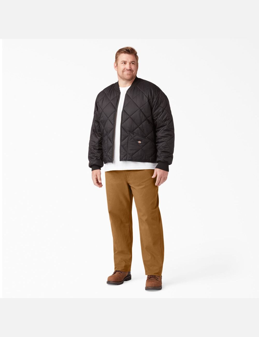 Rinsed Brown Duck Dickies Relaxed Straight Leg Heavyweight Duck Carpenter Pants | 092JSDCHP