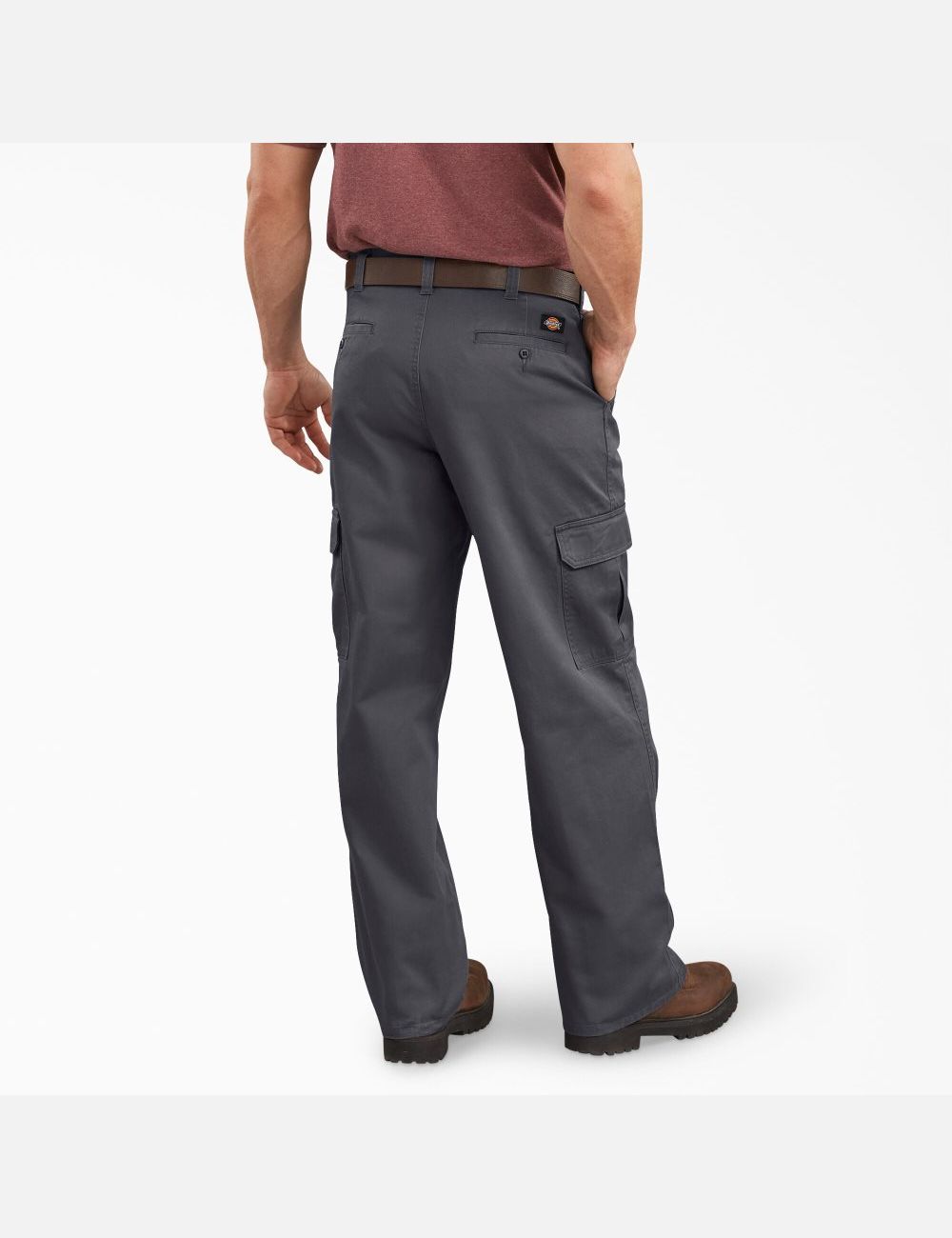 Rinsed Charcoal Gray Dickies Loose Straight Leg Cargo Pants | 417GPYXAD