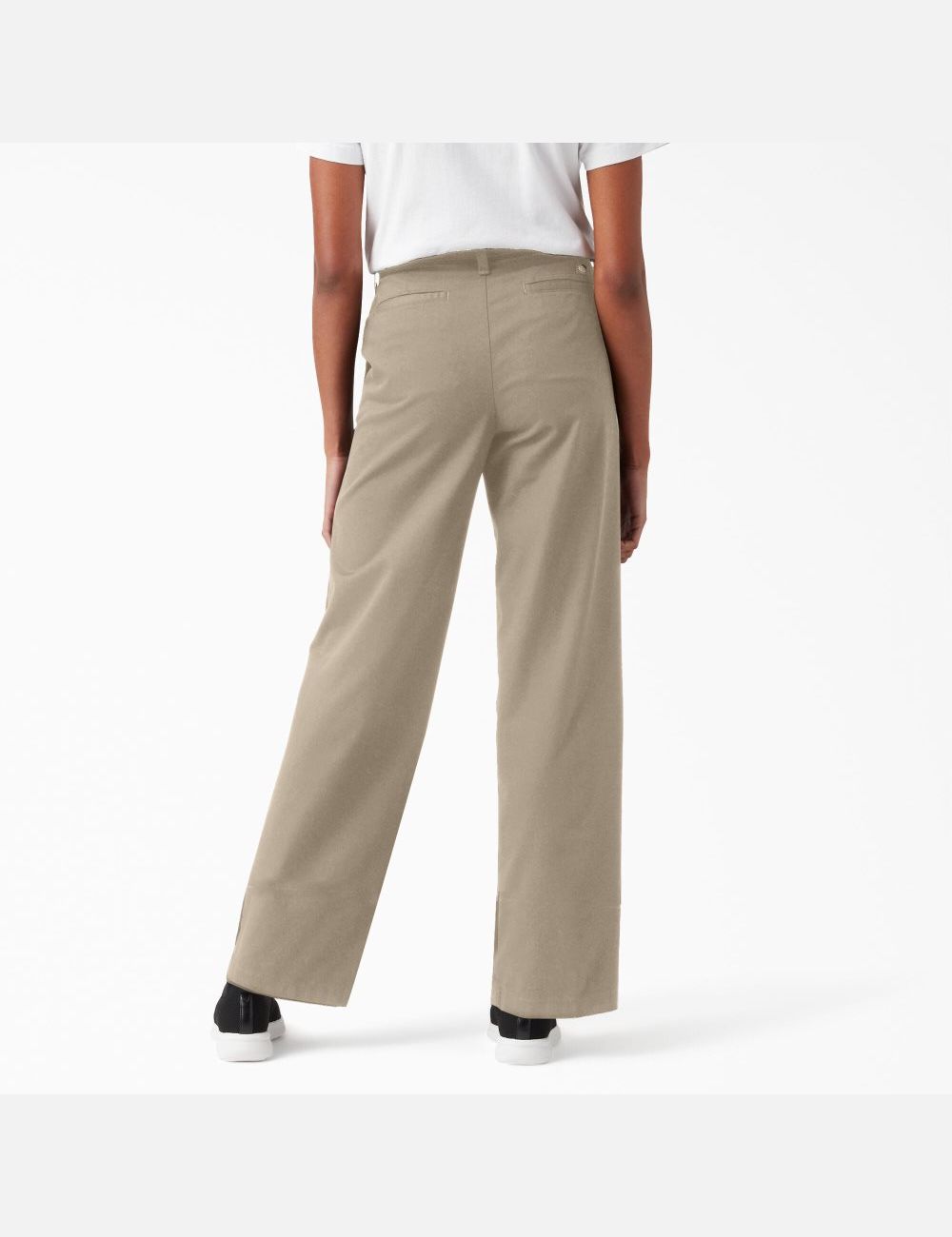 Rinsed Desert Sand Dickies High Rise Wide Leg Twill Pants | 381JHLROS