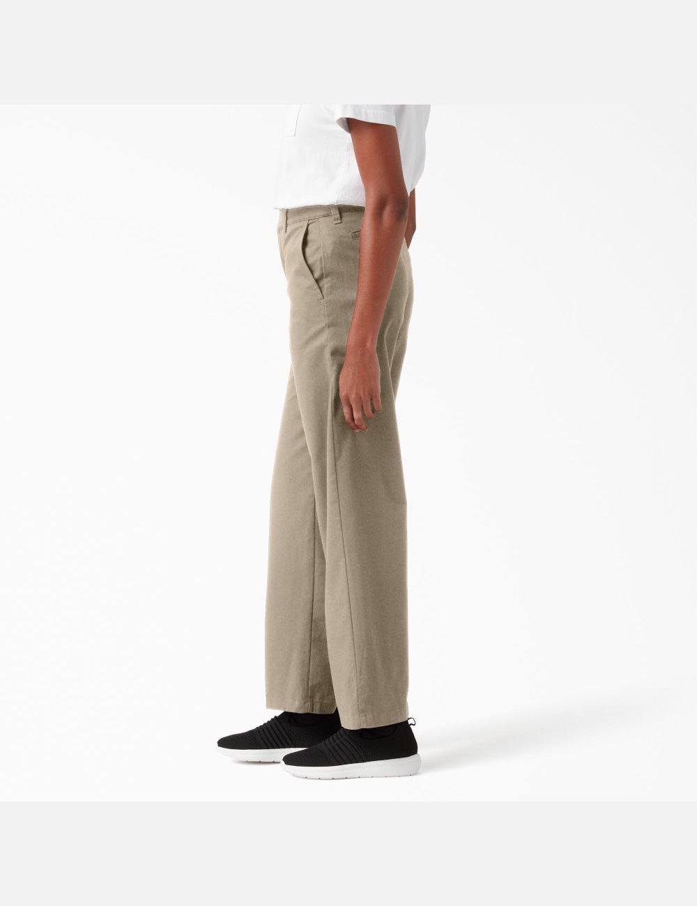 Rinsed Desert Sand Dickies High Rise Wide Leg Twill Pants | 381JHLROS