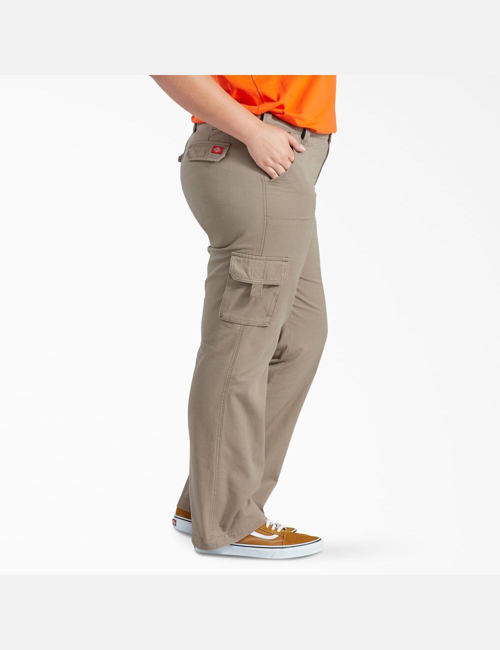 Rinsed Desert Sand Dickies Plus Relaxed Fit Pants | 406GWKQJM