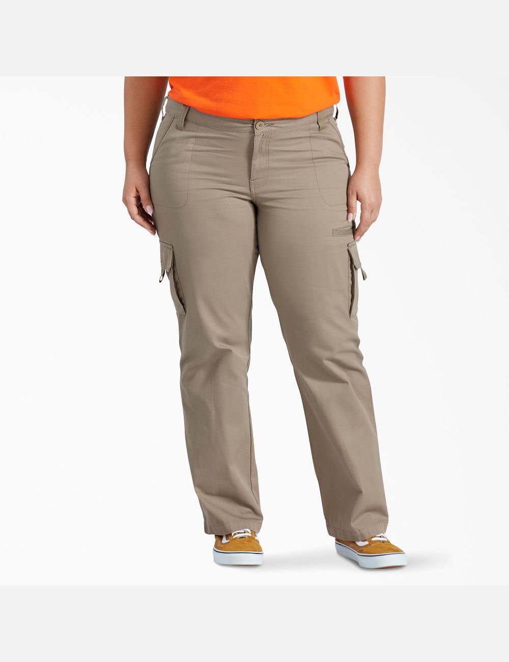 Rinsed Desert Sand Dickies Plus Relaxed Fit Pants | 406GWKQJM