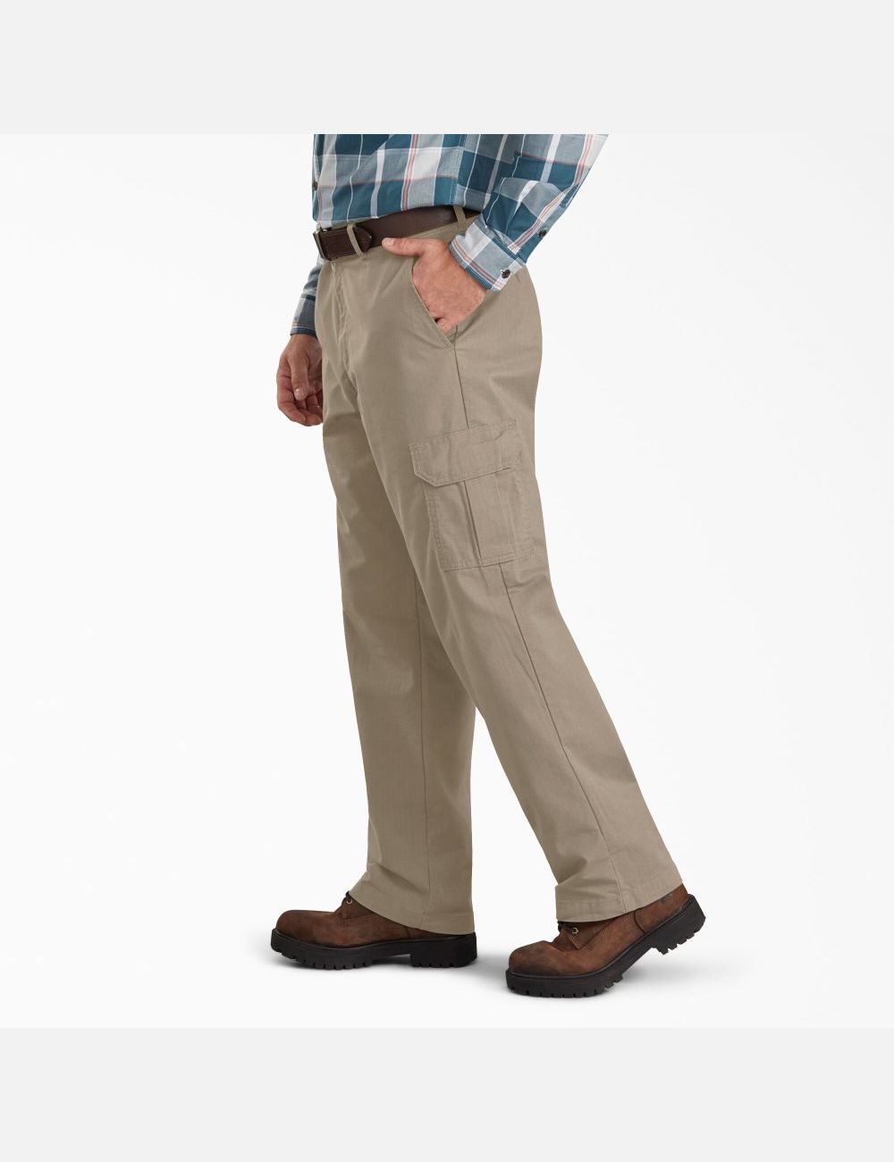 Rinsed Desert Sand Dickies Regular Fit Ripstop Cargo Pants | 134MQFXOR