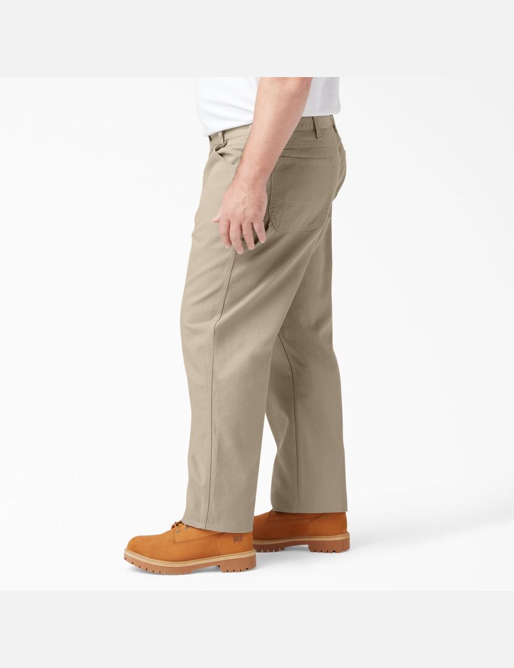 Rinsed Desert Sand Dickies Relaxed Straight Leg Heavyweight Duck Carpenter Pants | 861QVYJUF