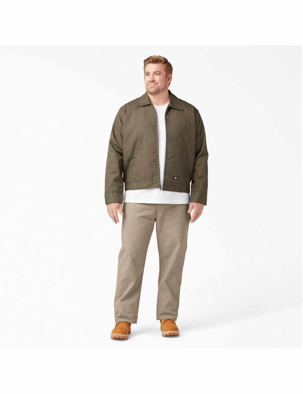 Rinsed Desert Sand Dickies Relaxed Straight Leg Heavyweight Duck Carpenter Pants | 861QVYJUF