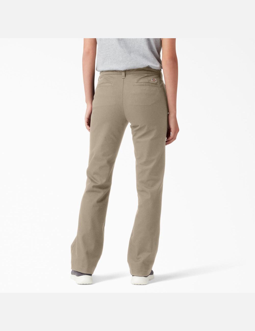 Rinsed Desert Sand Dickies Slim Bootcut Twill Pants | 095ALBUHS