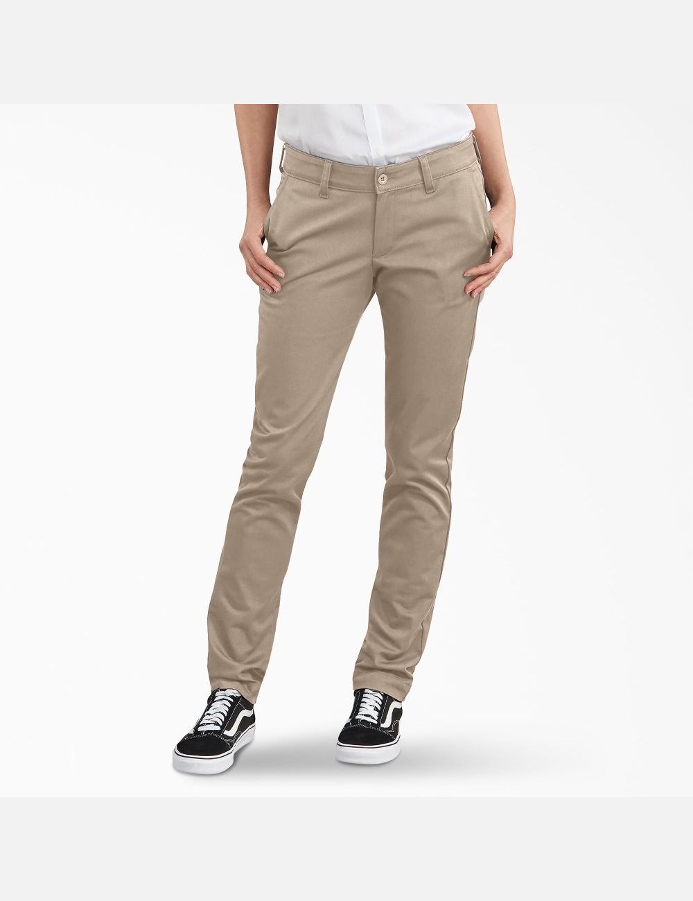 Rinsed Desert Sand Dickies Stretch Twill Pants | 812NHWQJV