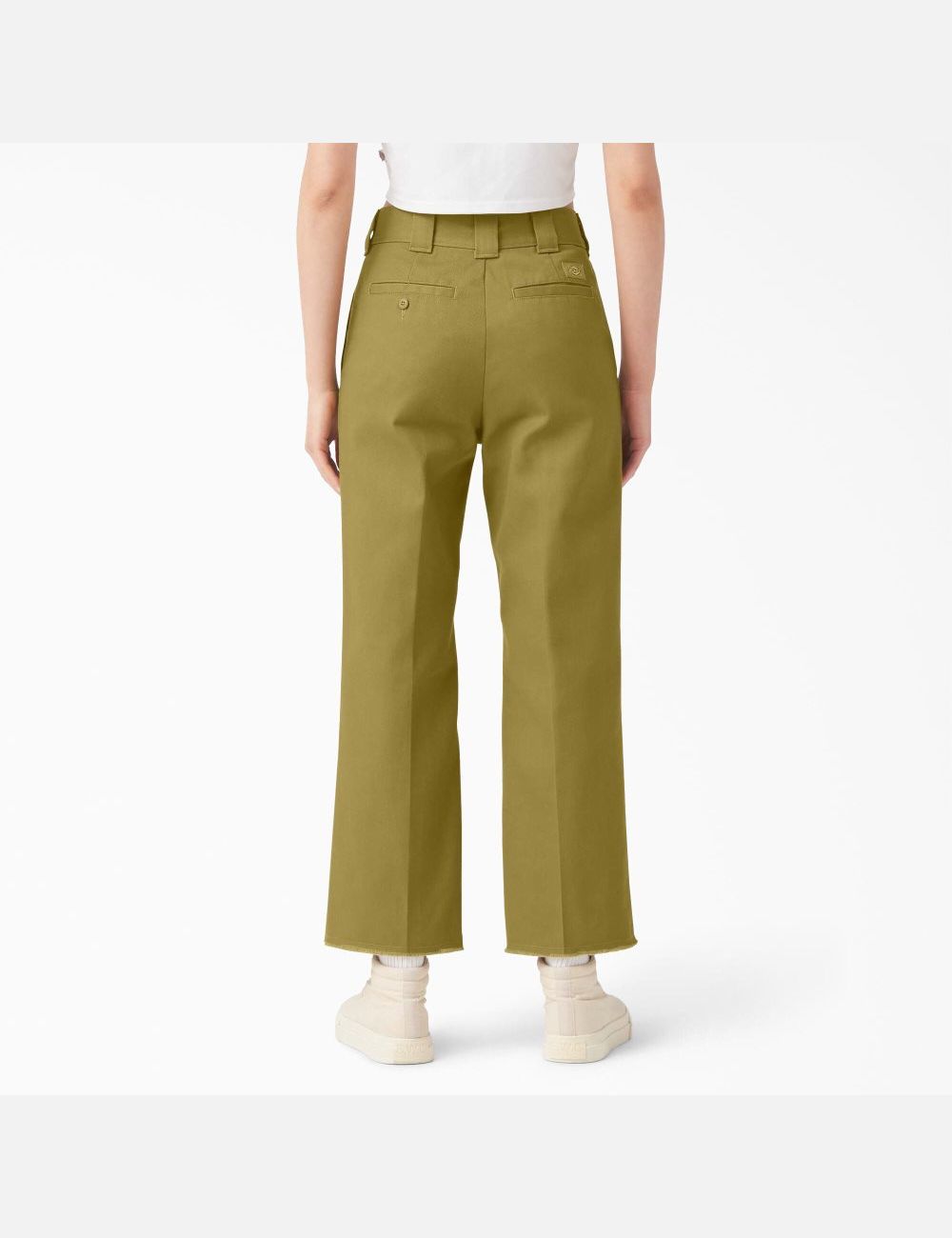 Rinsed Green Moss Dickies Twill Cropped Pants | 734TWQABP