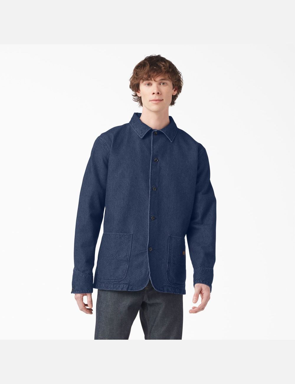 Rinsed Indigo Blue Dickies 1922 Indigo Chore Coats & Jackets | 251QVDEFJ