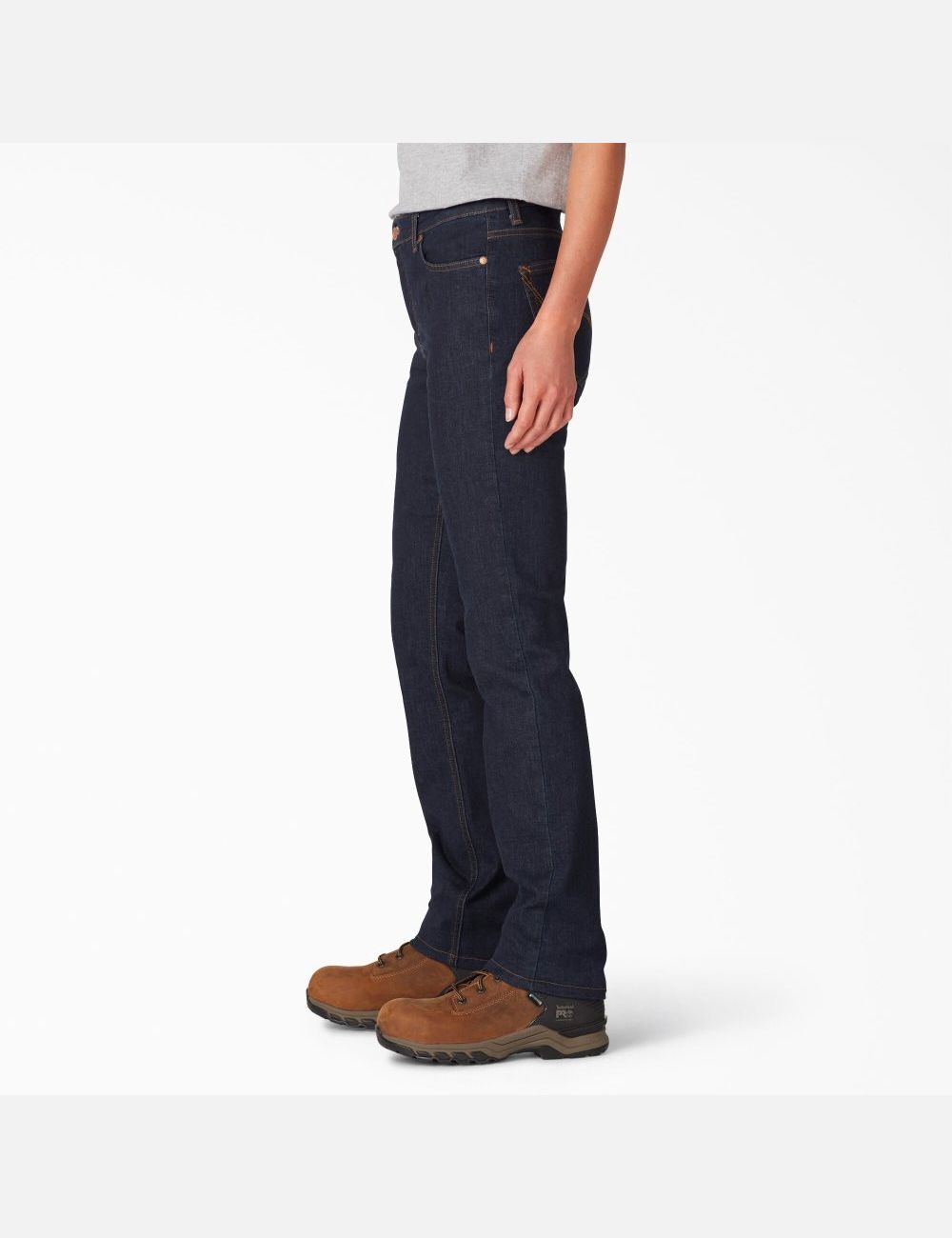 Rinsed Indigo Blue Dickies Perfect Shape Denim Straight Leg Jeans | 390EXRGHF