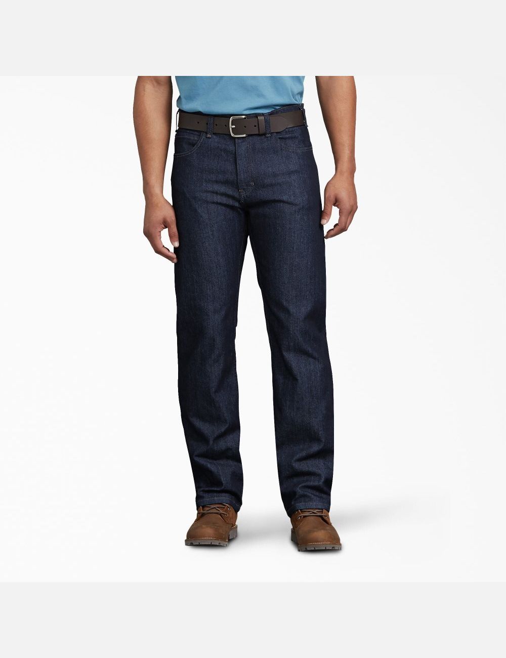 Rinsed Indigo Blue Dickies Relaxed Fit Carpenter Jeans | 752SKOCPD