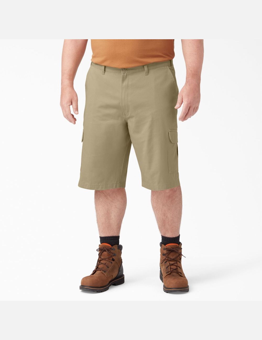 Rinsed Khaki Dickies Loose Fit Shorts | 063RWCBHE