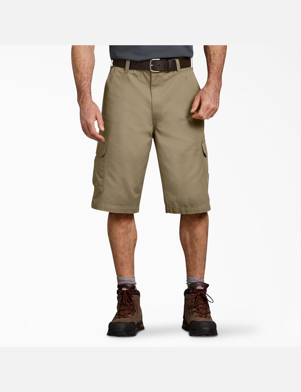 Rinsed Khaki Dickies Loose Fit Shorts | 063RWCBHE