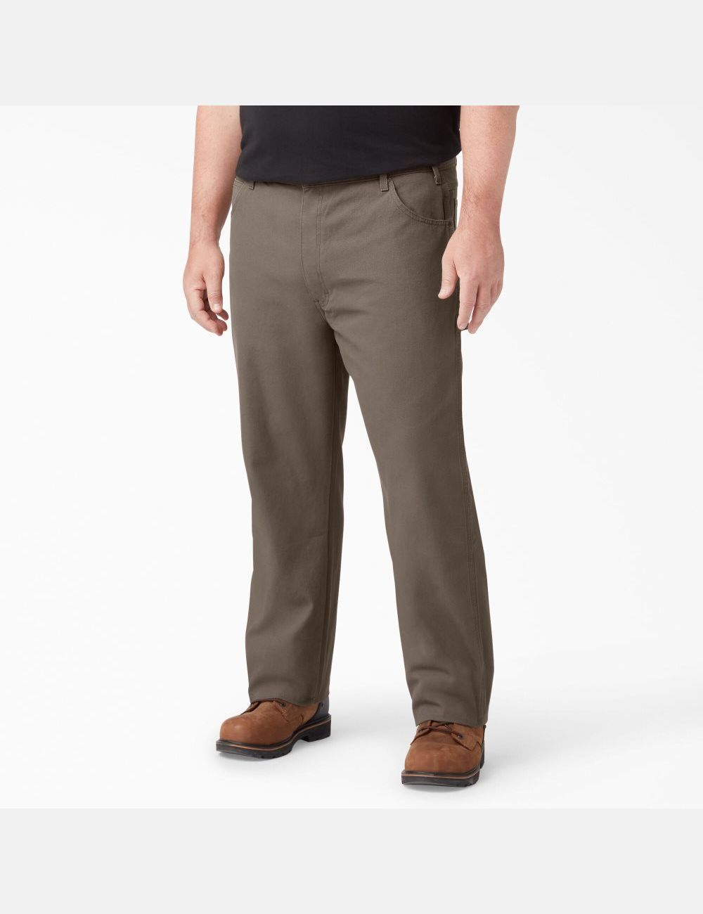 Rinsed Mushroom Dickies Relaxed Straight Leg Heavyweight Duck Carpenter Pants | 140NCFHAY