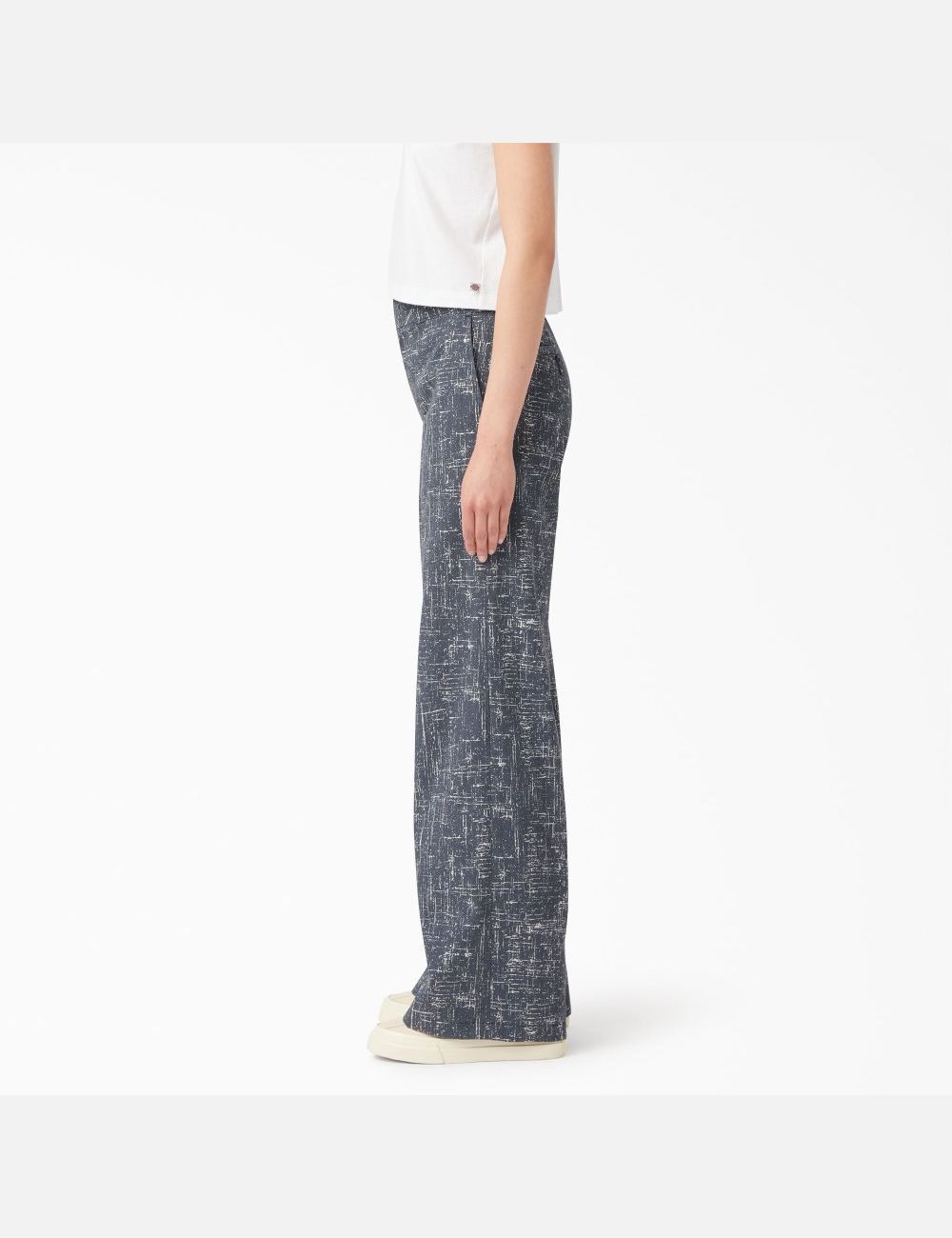 Rinsed Navy Crosshatch Dickies Stonewashed Wide Leg Pants | 034KTEPHI