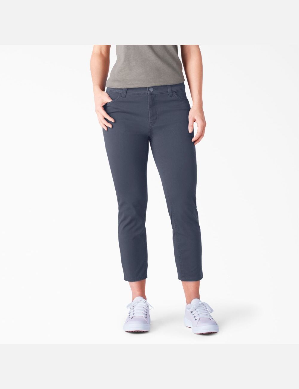 Rinsed Navy Dickies Perfect Shape Skinny Fitri Pants | 235PKFIQX