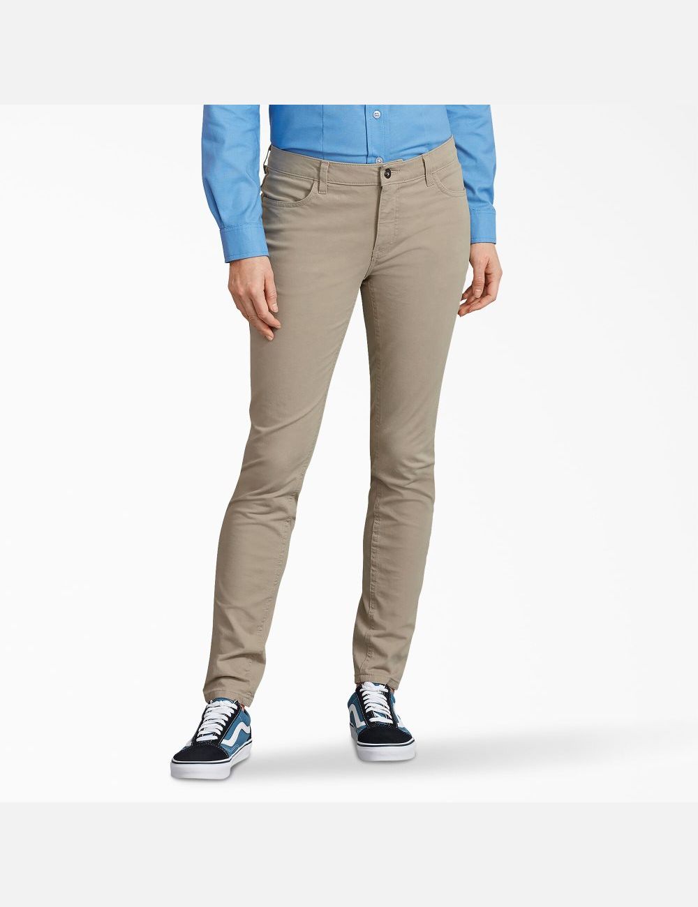 Rinsed Oxford Stone Dickies Perfect Shape Skinny Fit Pants | 963YKOQSR