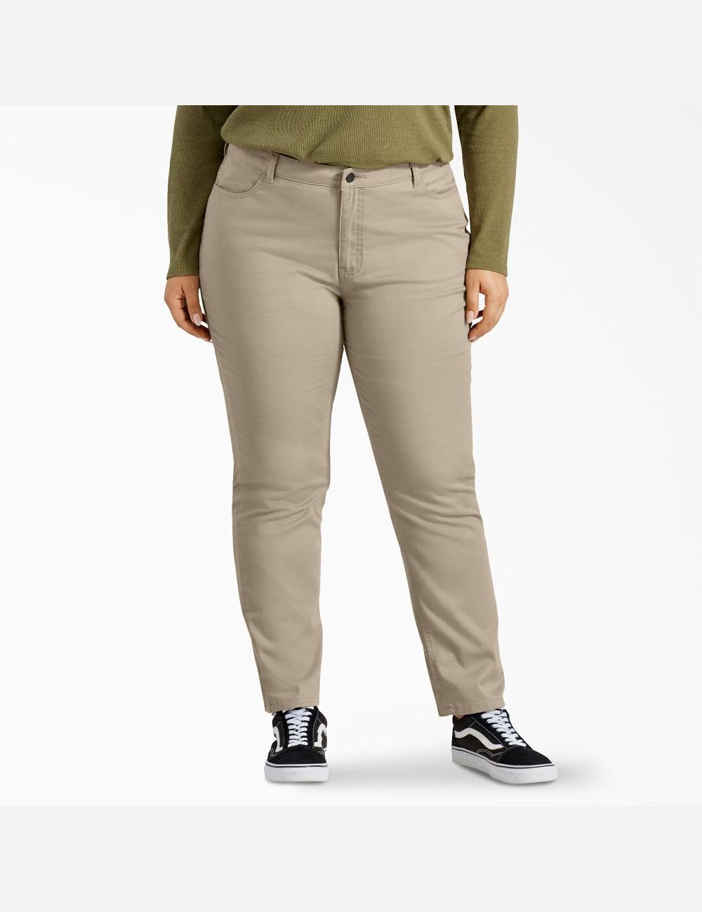 Rinsed Oxford Stone Dickies Plus Perfect Shape Skinny Fit Pants | 078PUTIJZ