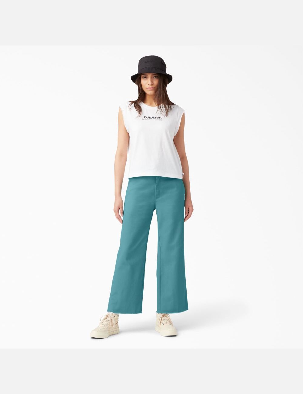 Rinsed Porcelain Dickies Twill Cropped Pants | 582IFPCYR