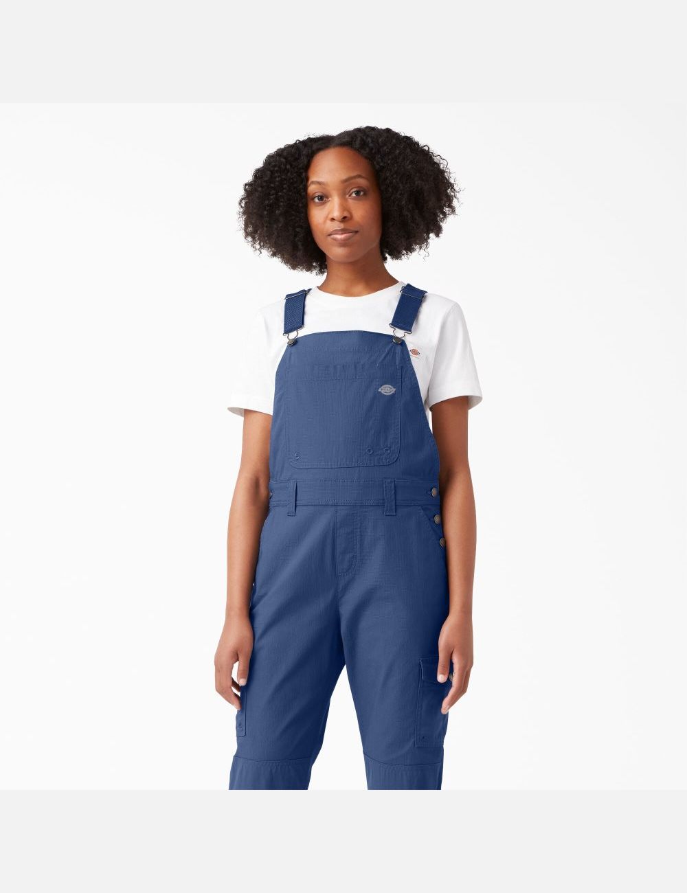 Rinsed Retro Indigo Dickies Cooling Ripstop Bib Overalls | 810AZKFBJ