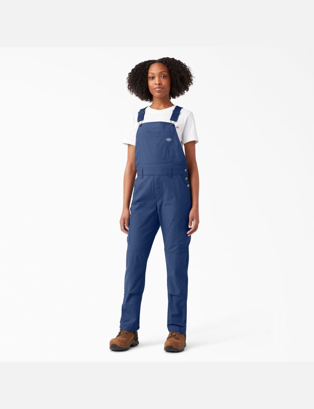 Rinsed Retro Indigo Dickies Cooling Ripstop Bib Overalls | 810AZKFBJ