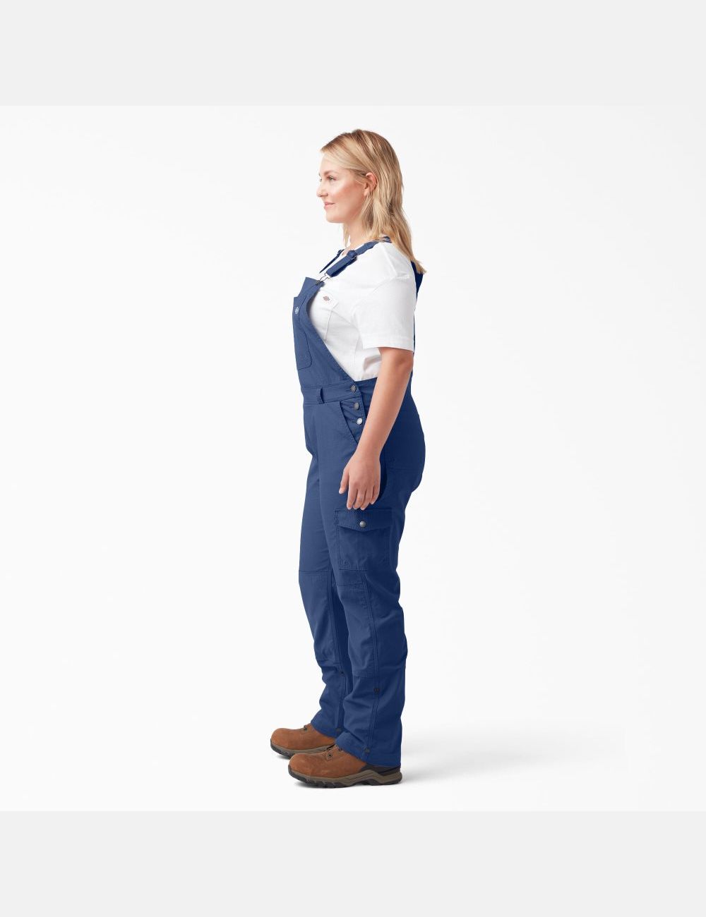 Rinsed Retro Indigo Dickies Plus Cooling Ripstop Bib Overalls | 258FSIBAZ