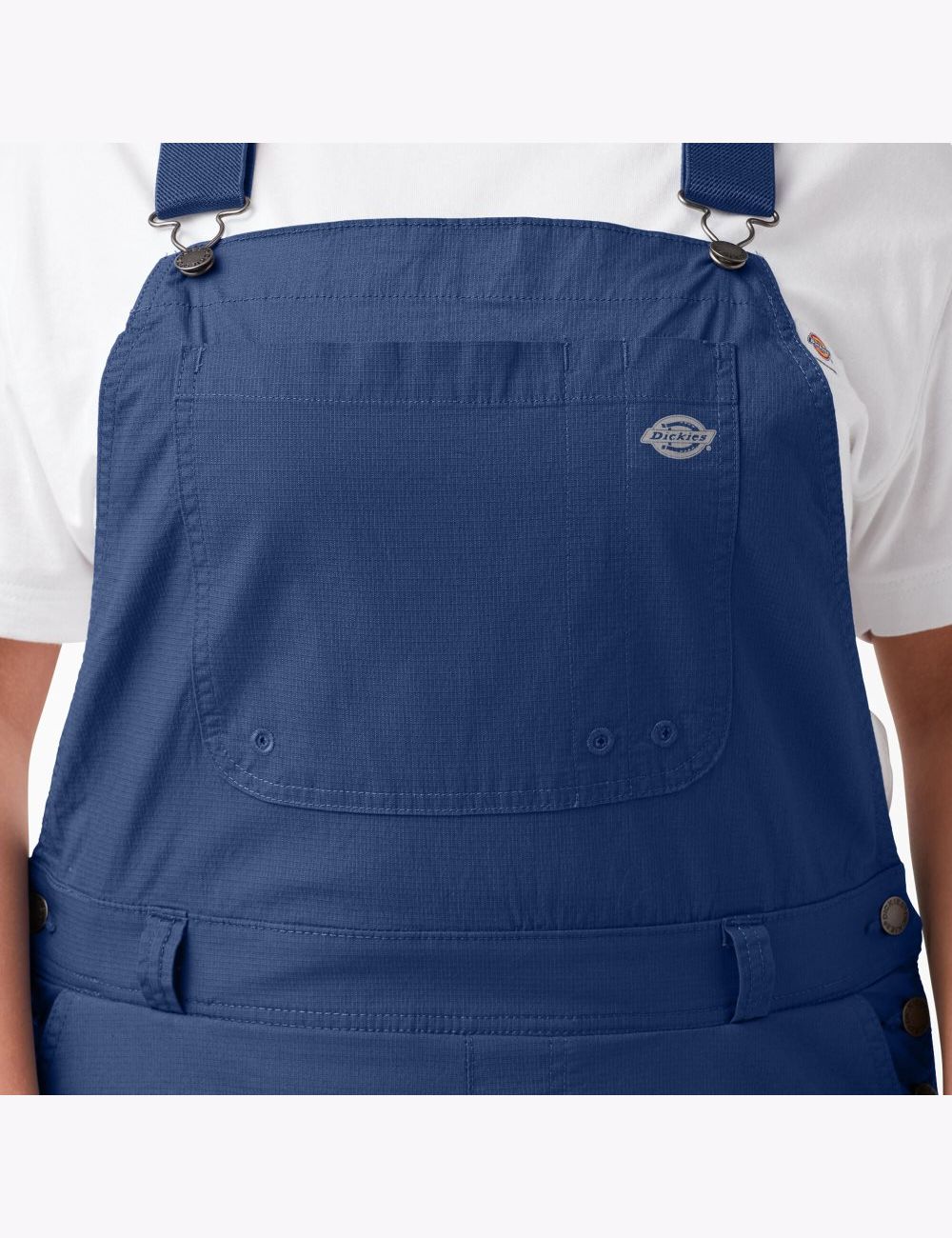 Rinsed Retro Indigo Dickies Plus Cooling Ripstop Bib Overalls | 258FSIBAZ