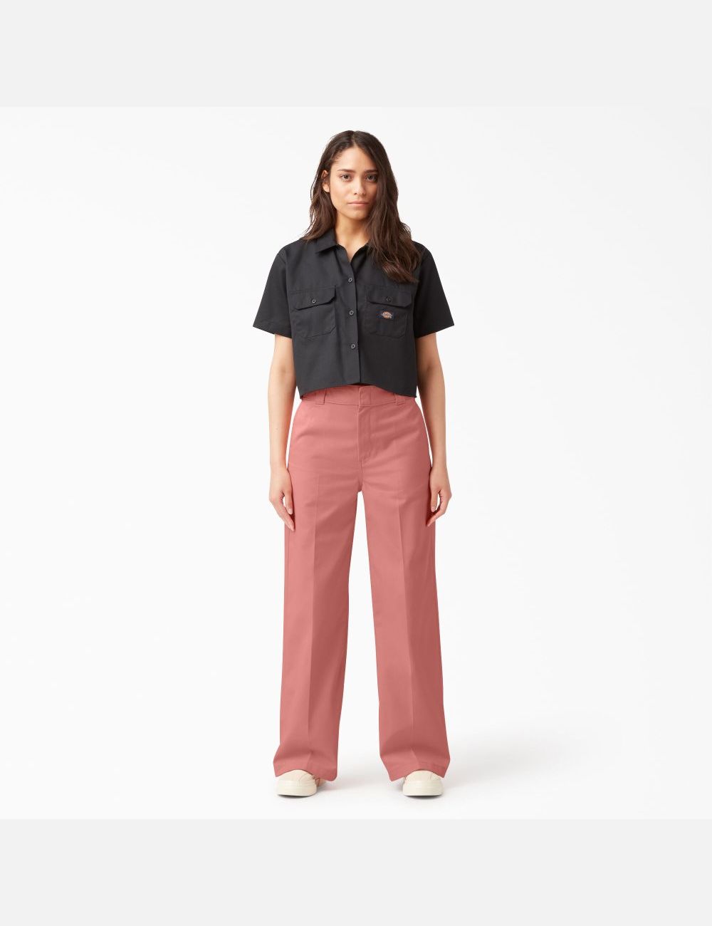 Rinsed Rosette Dickies Stonewashed Wide Leg Pants | 273HEYZCG