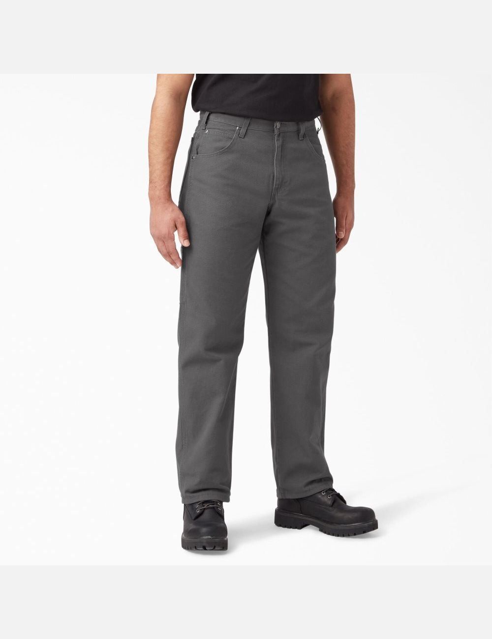 Rinsed Slate Dickies Relaxed Straight Leg Heavyweight Duck Carpenter Pants | 362JYIGRV