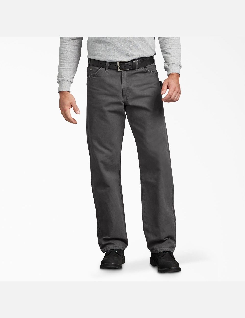 Rinsed Slate Dickies Relaxed Straight Leg Sanded Duck Carpenter Pants | 920AFXUGJ