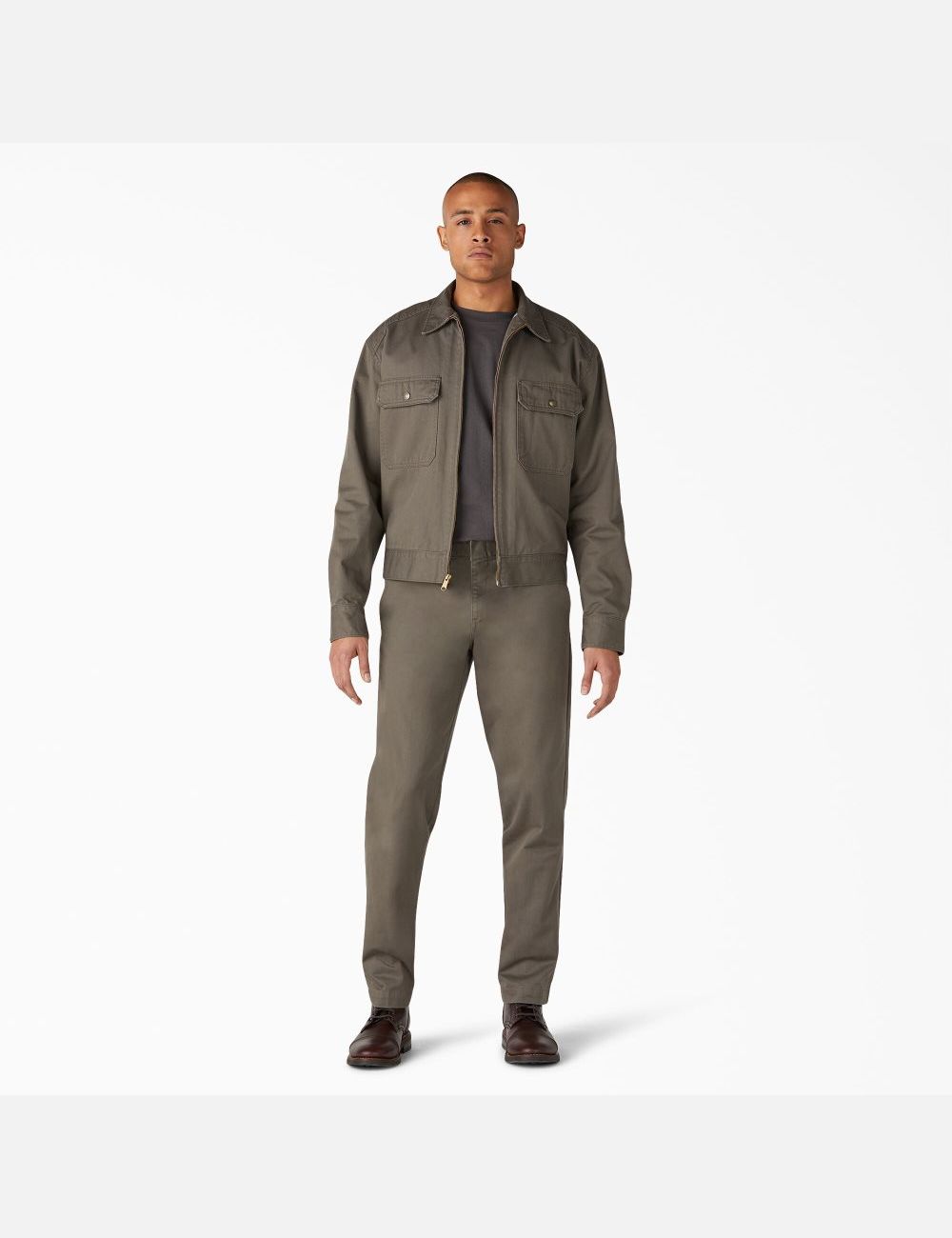 Rinsed Steel Grey Dickies 1922 Twill Pants | 719JAZROU