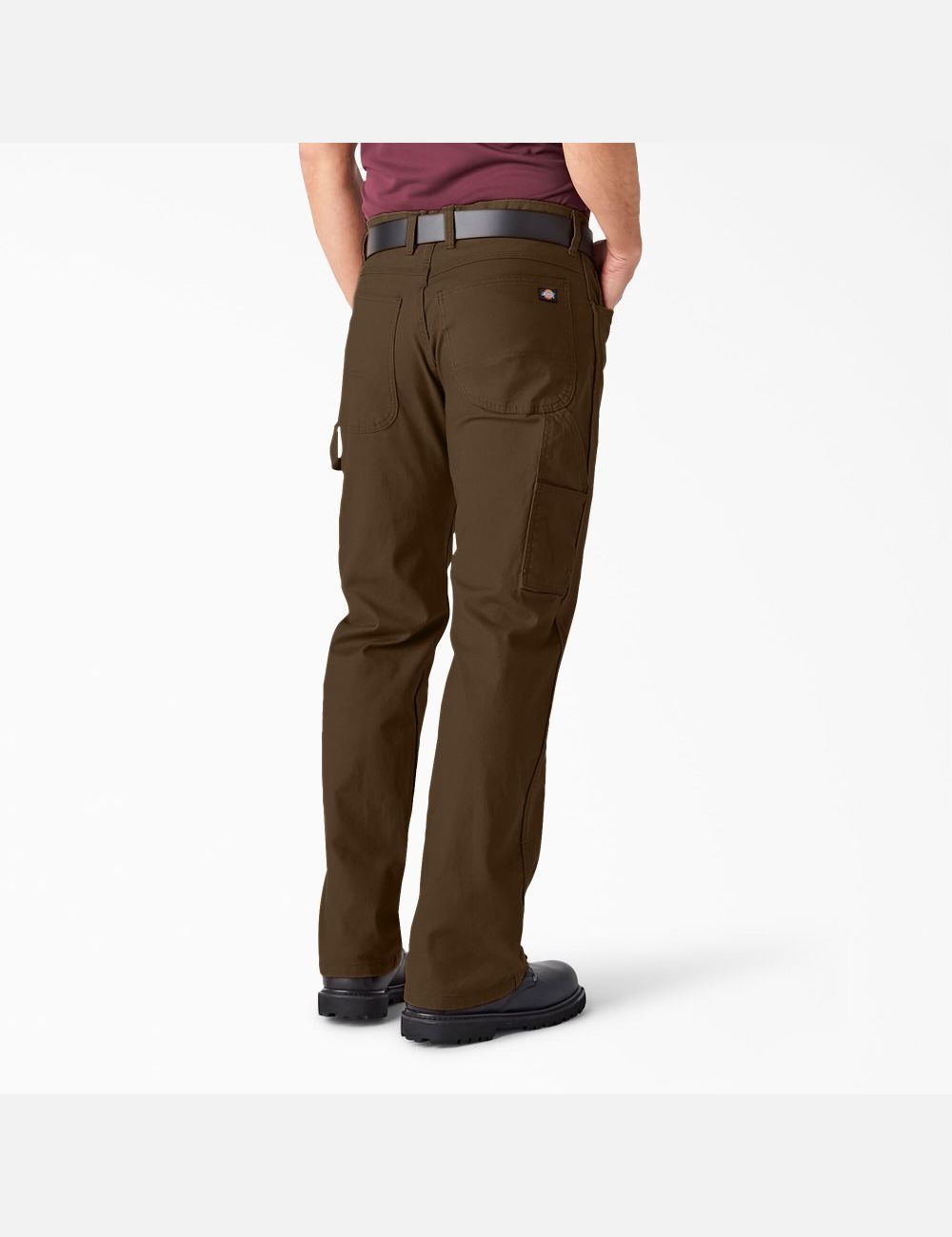 Rinsed Timber Brown Dickies Relaxed Straight Leg Heavyweight Duck Carpenter Pants | 192TINZBY