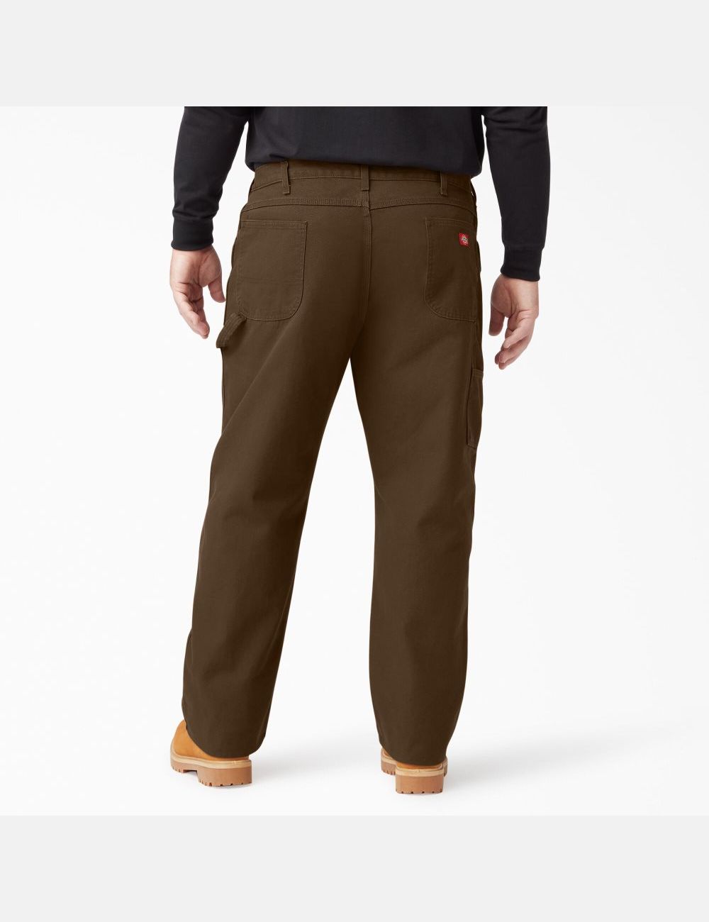 Rinsed Timber Brown Dickies Relaxed Straight Leg Heavyweight Duck Carpenter Pants | 192TINZBY