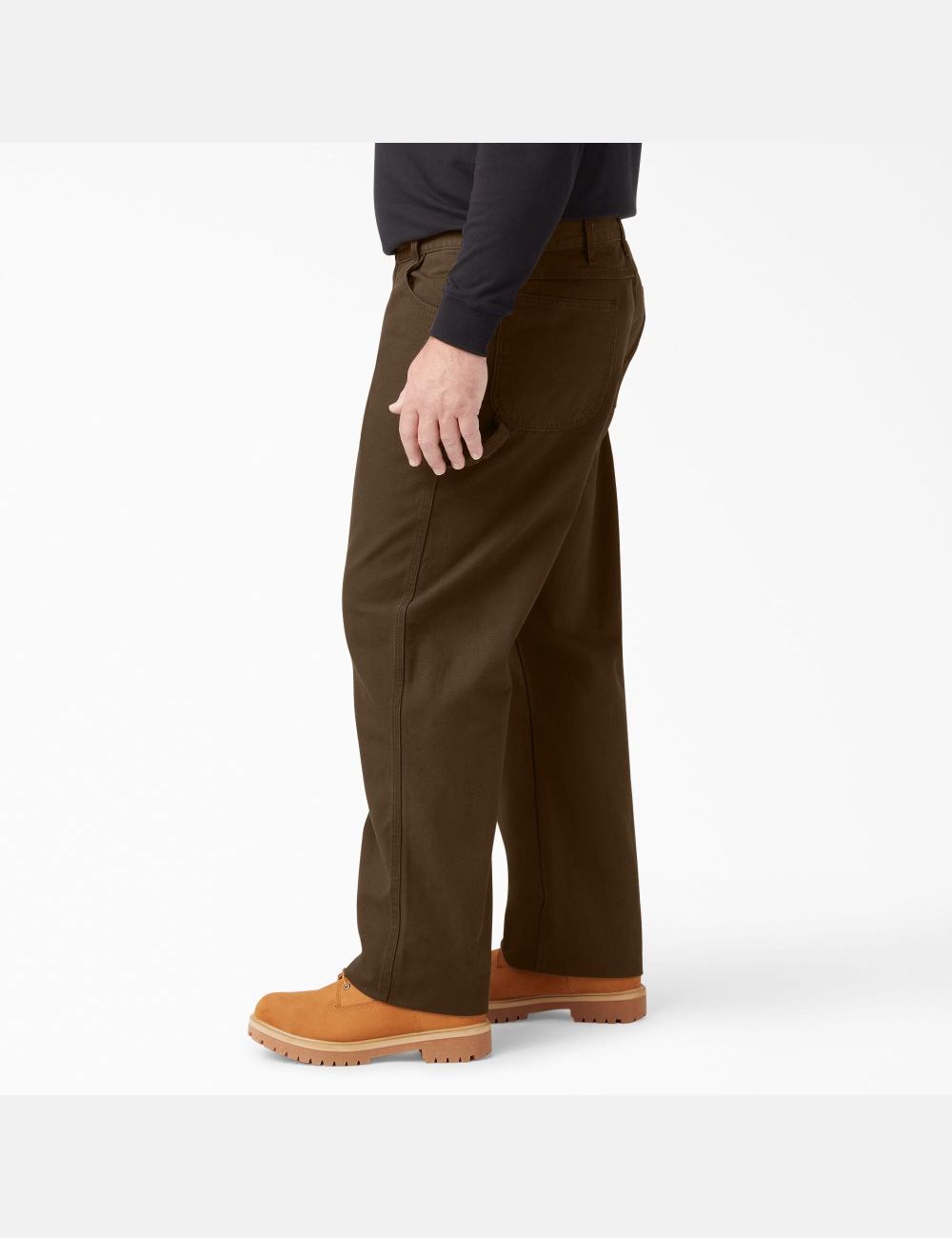 Rinsed Timber Brown Dickies Relaxed Straight Leg Heavyweight Duck Carpenter Pants | 192TINZBY