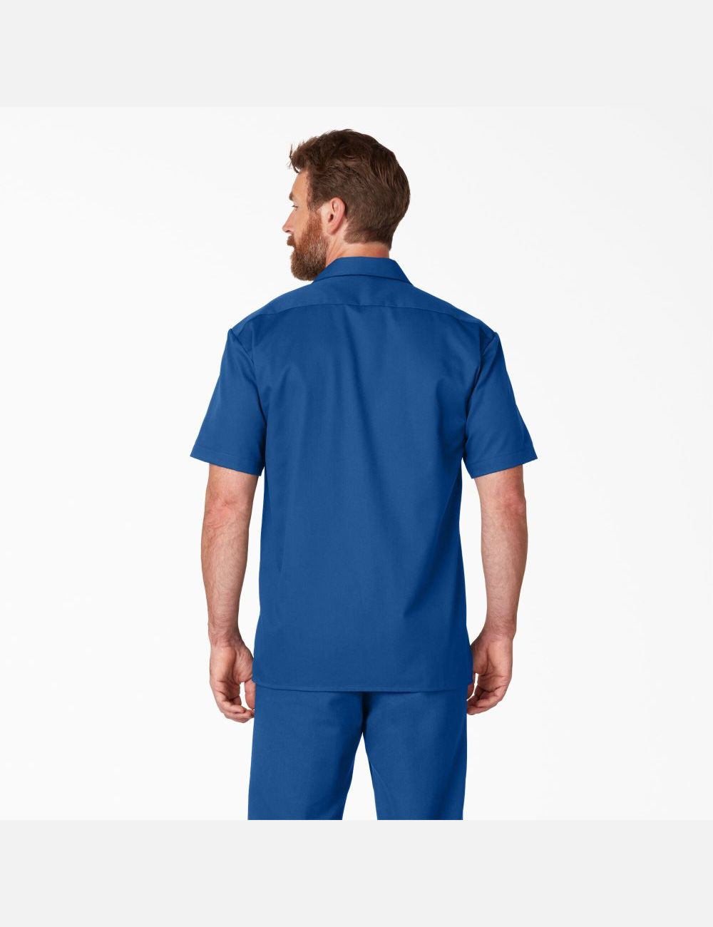 Royal Blue Dickies Short Sleeve Shirts | 648RYXBDH