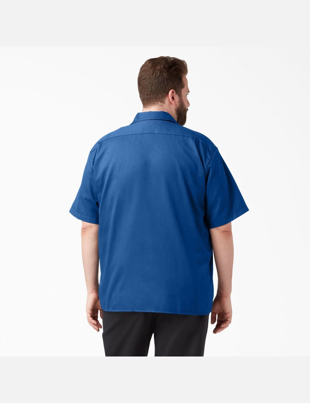 Royal Blue Dickies Short Sleeve Shirts | 648RYXBDH