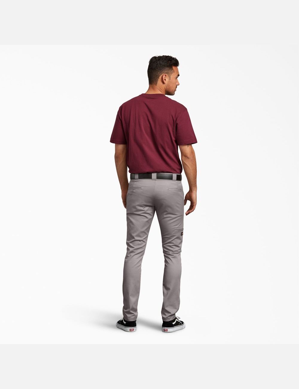 Silver Dickies Skinny Fit Straight Leg Double Knee Pants | 017VWBJNC