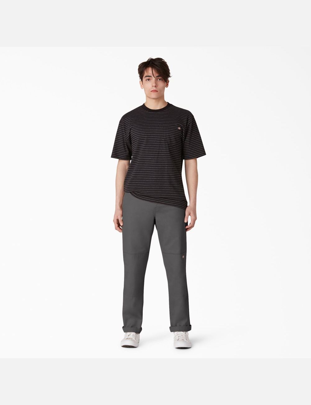 Slate Gray Dickies Flat Front Double Knee Pants | 430RPCXHD