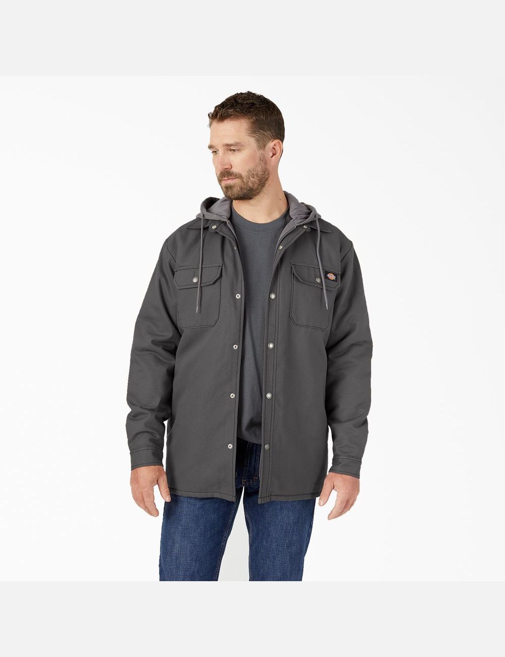 Slate Gray Dickies Hydroshield Duck Hooded Coats & Jackets | 536NFHLXC